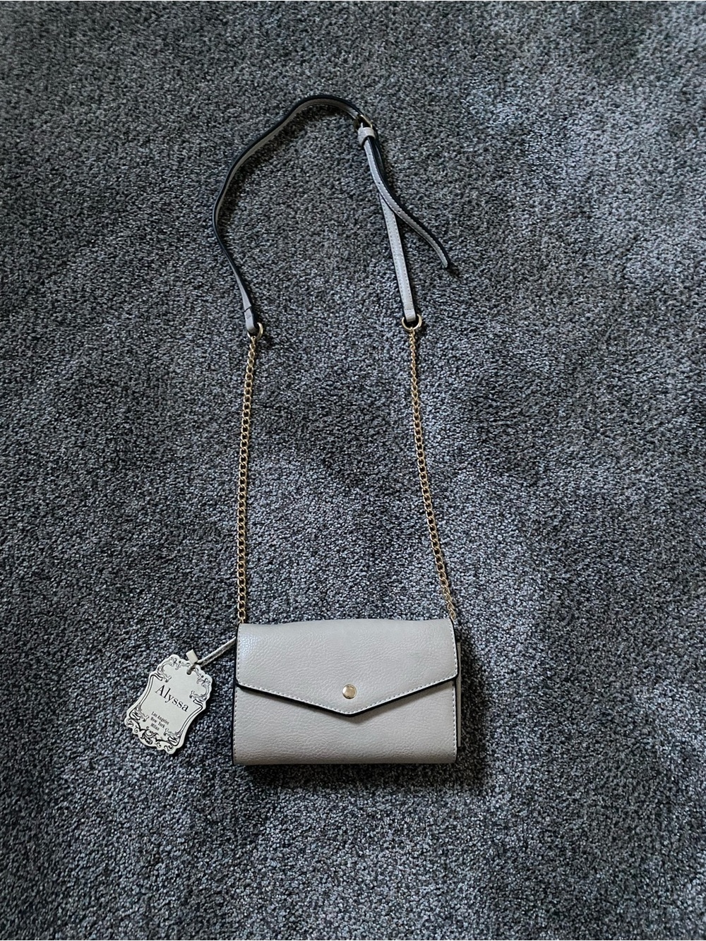 Women’s Crossbody Wallet Bag in Light Gray